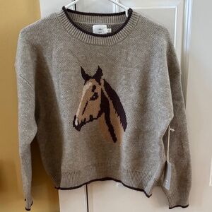 NWT Women's Horse Graphic Sweater